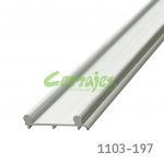 Riel inferior para sistema deslizante K50&K80 l=3m Aluminio anodizado natural mate
