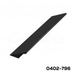 Jaladera Aluminio cc 128 mm L=160 mm 4678 A97 Negro cepillado mate Tornillo M4x25mm