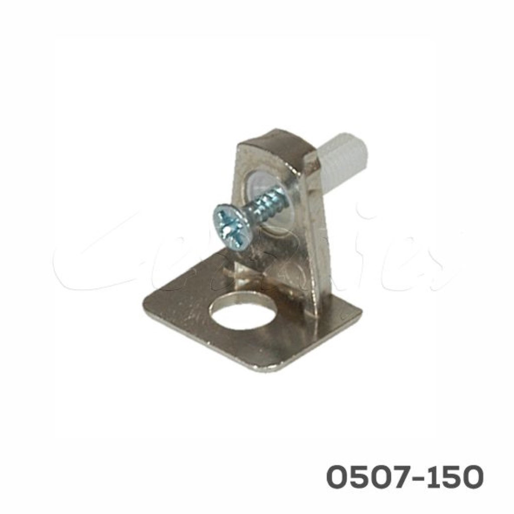 269C8220224014E1C2F07A3ABFA0FB78.jpg Ménsula de soporte para entrepaño Italiana Ferramenta "Blitz" p/panel 25mm niquelado p/atornillar - Image 1