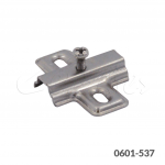 Base acero fijación con tornillo para bisagra Salice 37x32 H=3mm Niquelada