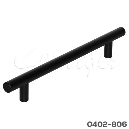 Jaladera barra hueca Acero Inoxidable cc 160 mm L=220 mm 4471 I91 Negro mate Tornillo #8 - 32x1"