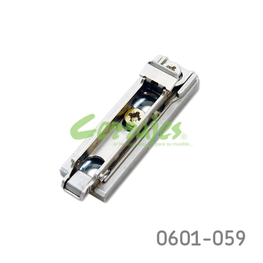 2A9E05979908AA4A5B255BFFDD729379.jpg Base para bisagra Salice BAP3R29 "Domi" niquelada H=2mm lineal (21+32mm) Zamak, enganche rápido - Image 1