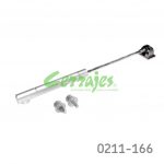 Pistón hacia abajo Italiana Ferramenta "K12" L=244mm color titanio con enganche y tornillos