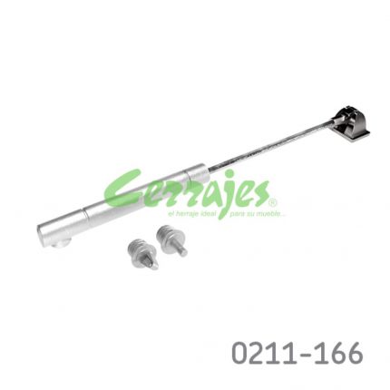 Pistón hacia abajo Italiana Ferramenta "K12" L=244mm color titanio con enganche y tornillos