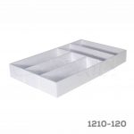 Organizador modular para cajón cubertero 5 secciones (5-MD) Cerrajes Poliestireno blanco