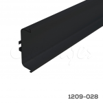 Perfil horizontal doble Cerrajes "Gola" L=5,8 m H=73,5mm Aluminio Anodizado Negro mate
