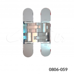 Bisagra oculta con ajuste 3D CEAM Modelo 1131s con ajustes 3D 160x32mm Niquel pulido