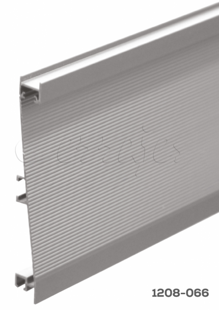 Zoclo para iluminación LED Cerrajes L=4000mm H=150mm Aluminio Anodizado mate con difusor y sello