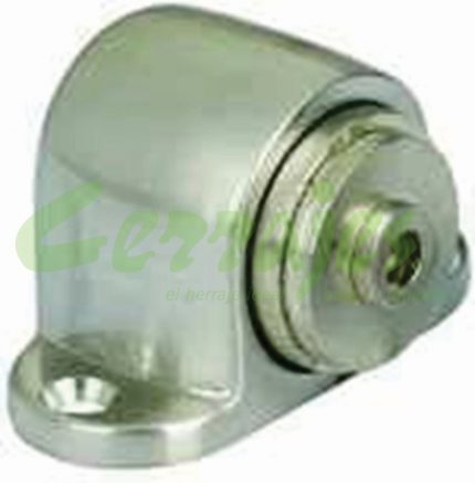 Tope magnetico a piso para puerta niquelado