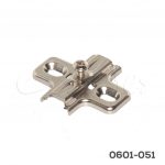 Base para bisagra Salice B2V3H09 S200 niquelada H=0mm 37x32mm Acero