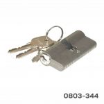 Cilindro de latón, seguridad Anti-taladro, Llave/Llave L=70 mm Niquel Cepillado con llave estándar