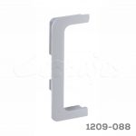 Remate doble "C" Cerrajes "Gola" H=76mm Zamak Negro mate