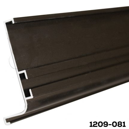 Perfil horizontal sencillo Cerrajes "Gola" L=3000mm H=57mm Aluminio Anodizado Negro mate