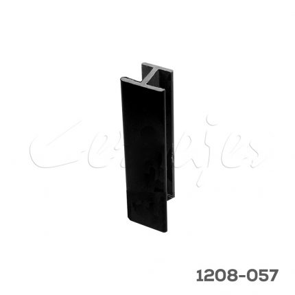 Conector recto para zoclo H=100 mm negro mate