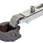 Bisagra sobrepuesta FGV "Mini" Ø=26mm cuello 00 38x7.5mm 95° niquelada cazoleta plástica café