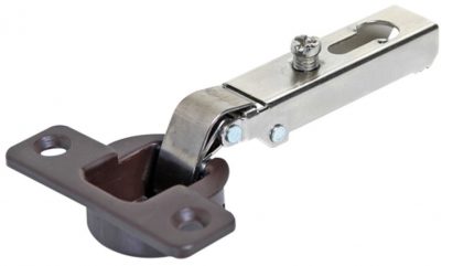 Bisagra sobrepuesta FGV "Mini" Ø=26mm cuello 00 38x7.5mm 95° niquelada cazoleta plástica café