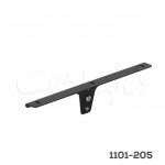 Soporte metálico fijo negro para cristal para sistema "Lusso" Negro mate