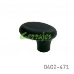 Botón Zamak L=37 mm 4281 Z91 Negro mate Tornillo M4x25mm