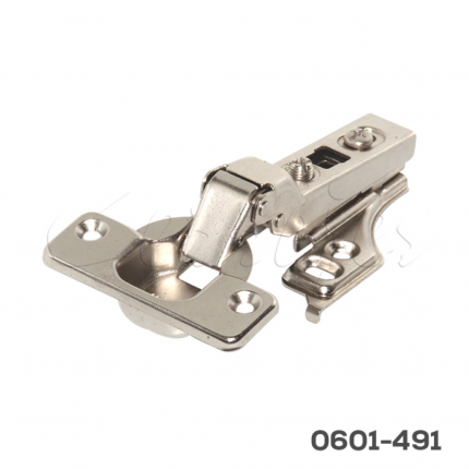 Bisagra marco frontal Cerrajes "FaceFrame" Ø=35mm cuello 08 48x6mm 110° niquelada H=2mm enganche ráp