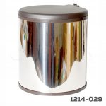 Bote para basura Cerrajes Redondo W=364mm Hmin=430mm WP=400mm Satinado Inoxidable Piso/costados 14L