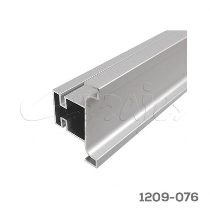 Perfil Vertical doble Cerrajes "Gola" L=2200mm W=66,5mm Aluminio anodizado natural mate