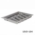 Organizador para cubiertos de cocina Volpato Serie-76 W=450mm Plástico PP Grafito
