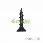 Tornillo para fijación de herraje cabeza plana "Gripper" #8 x3/4" (19,05 mm) PH2 Negro con punta