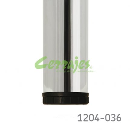 Pata para cama Cerrajes H=160mm Ø=60mm acero Cromado nivelador +25mm