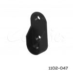 Brida negra Cerrajes fijación atornillable para tubo oval