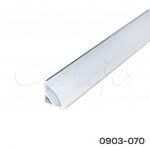 Perfil de aluminio sobrepuesto para ángulos, 15x15 mm L=2,5 m Aluminio con difusor