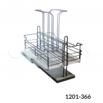 Canastilla porta utensilios "Roma" alambre grafito   con cierre suave  W=450mm
