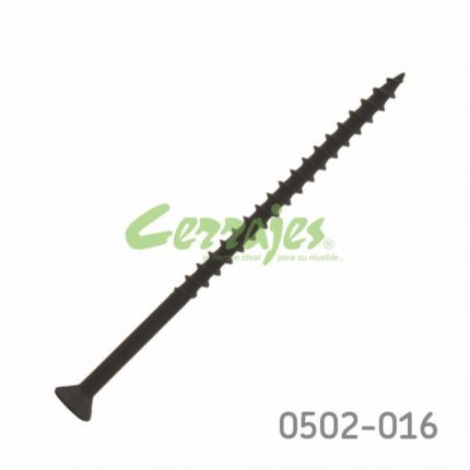 Tornillo para unión de madera cabeza plana "Sinker" #10 x3-1/2" (88,9 mm) PH2 Negro con punta