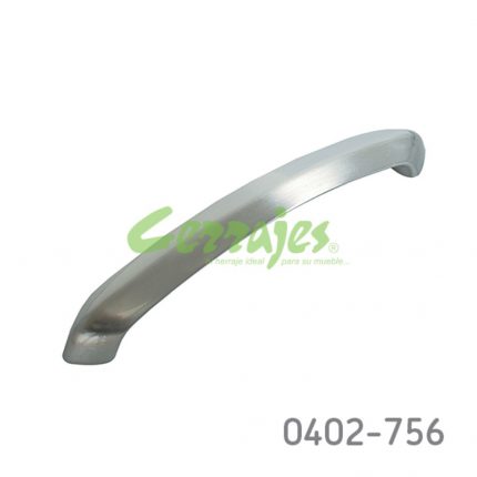 Jaladera Zamak cc 128 mm L=153 mm 4559 Z22 Niquel cepillado Tornillo M4x25mm