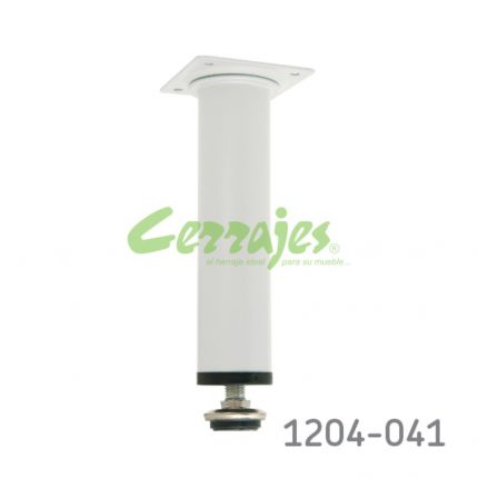 Pata para mueble Cerrajes Ø=35mm H=160mm epóxico Blanco