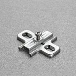 Base para bisagra Salice B2V3H69 S200 niquelada H=6mm 37x32mm Acero