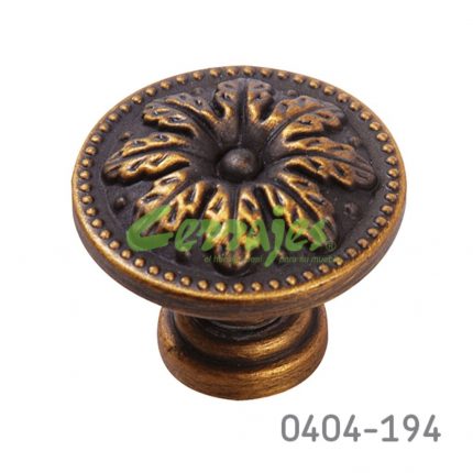 Botón Zamak Ø=26 mm 2077 Z17 Latón antiguo obscuro