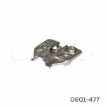Base para bisagra Cerrajes  Taquete Ø=10mm niquelada H=2mm 37x32mm para costado de 16mm