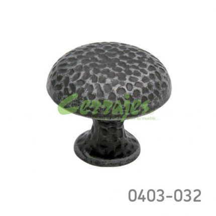 Botón Zamak Ø=32 mm 3023 Z32 Pewter negro Tornillo #8-32X1"