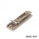 Base para bisagra Salice BAPGR09/16 "Domi" niquelada H=0mm lineal (21+32mm) Zamak, enganche rápido