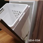 Cesto sencillo p/ropa Cerrajes "Laundry-Swing" W=450mm Blanco 48L abatible