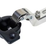 Bisagra enrasada FGV "Mini" Ø=26mm cuello 15 38x7.5mm 95° niquelada cazoleta plástica negra
