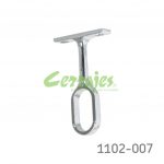 Brida central niquelada para tubo oval fijación a techo