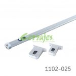 Tubo oval aluminio con iluminación led L=1,1 a 1,2m con sensor/apagador sin baterías