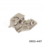 Base para bisagra Cerrajes Taquete Ø=10mm niquelada H=0mm 37x32mm ajuste excéntrico p/costado 19mm