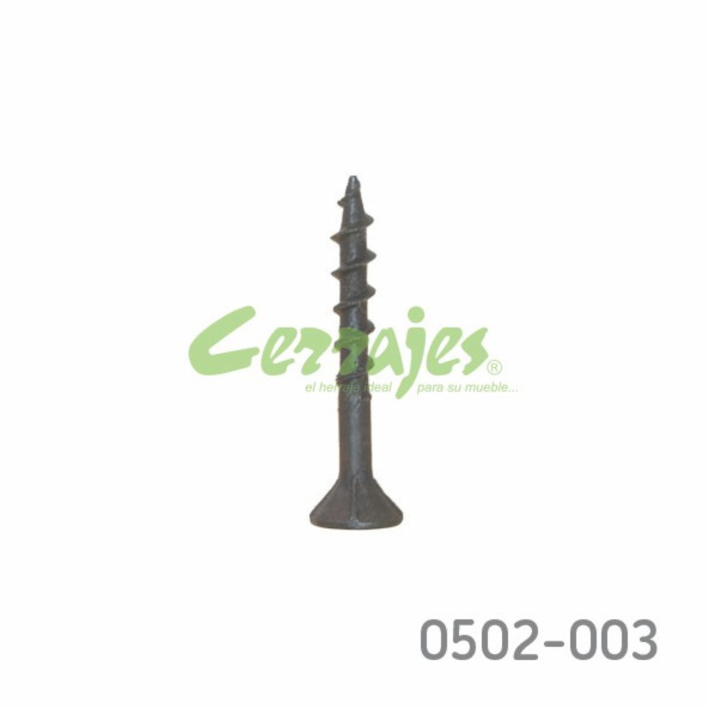 63C3BF80E5308F881096A850277BE91C.jpg Tornillo para unión de madera cabeza plana "Sinker" #8 x1-1/4" (31,75 mm) PH2 Negro con punta - Image 1
