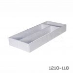 Organizador modular para cajón cubertero 3 secciones (1-CH 2-LG) Cerrajes Poliestireno blanco