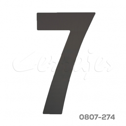 Numero 7 acero inoxidable de 200mm acabado negro mate