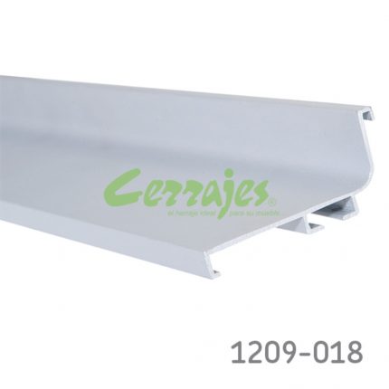 Perfil horizontal sencillo Cerrajes "Gola" L=5800mm H=57mm Aluminio anodizado natural mate