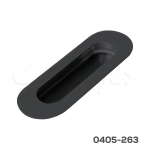 Jaladera de embutir ovalada Acero Inoxidable 304 L=120 mm 4545 I91 Negra