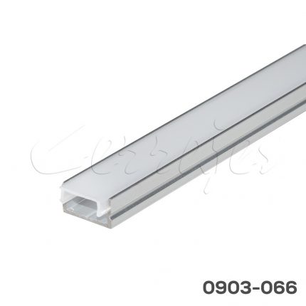 Perfil de aluminio sobrepuesto 15x8 mm L=2500 mm Aluminio con difusor